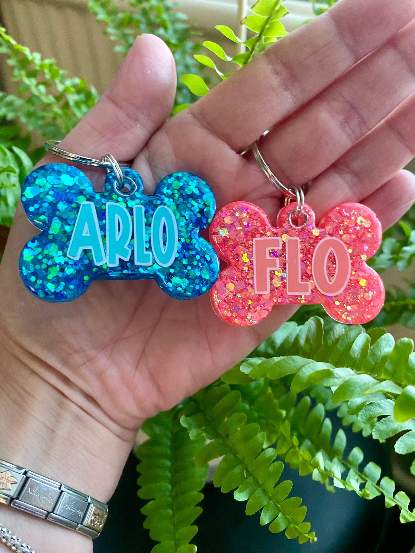 Custom Your Own Glitter Dog Tag